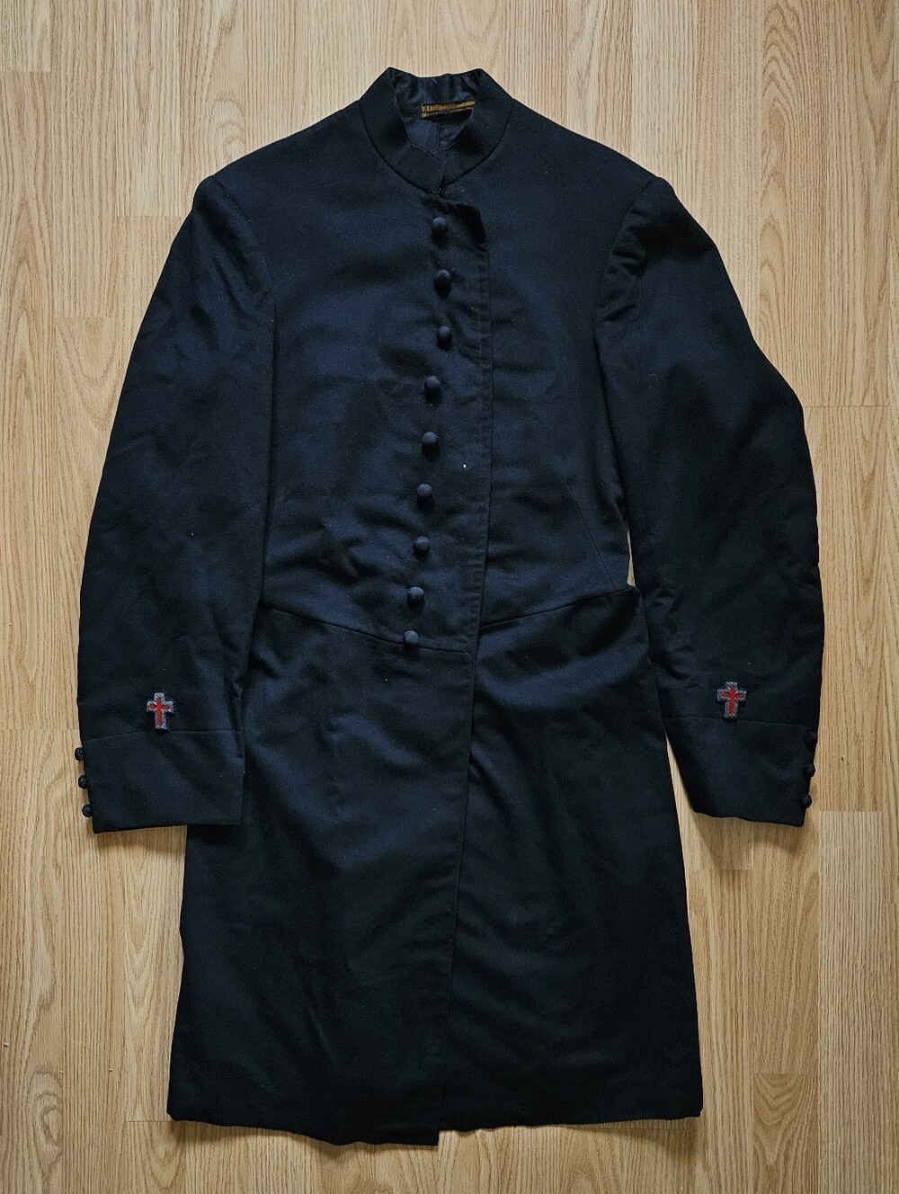 Antique Knights Templar Masonic Frock Coat Wool Henderson Ames Steampunk 1920s.